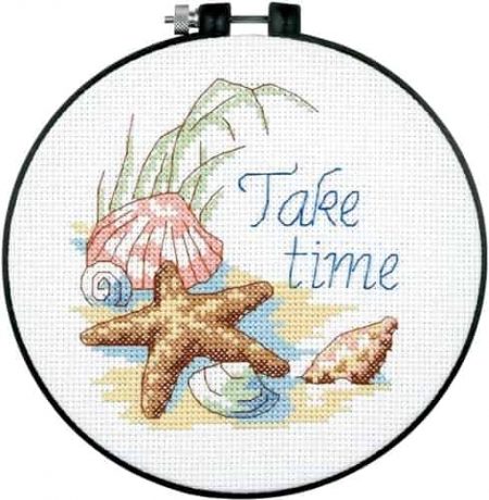 Dimensions Cross Stitch Kit - Take Time, Sea Shells - Beginners, Learn a Craft