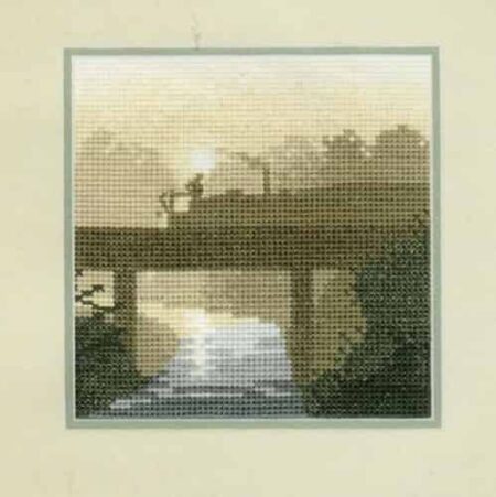 Heritage Crafts Cross Stitch Kit - Silhouettes, Canal Crossing