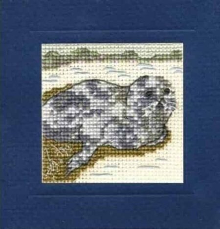 Textile Heritage Cross Stitch Kit - Card - Seal - Made in Scotland