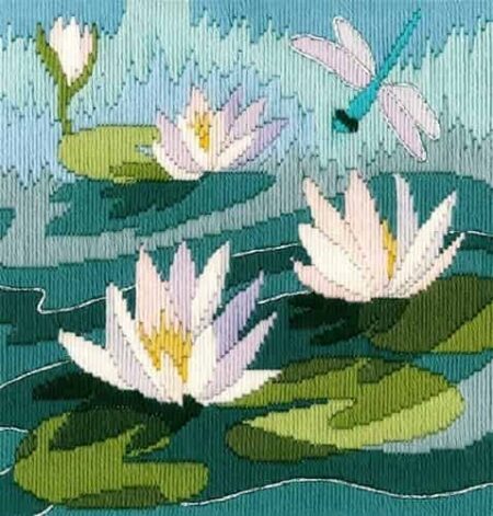 Bothy Thread Long Stitch Kit - Water Lilies