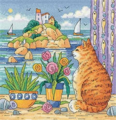 Heritage Crafts Cross Stitch Kit - By The Sea - Island View