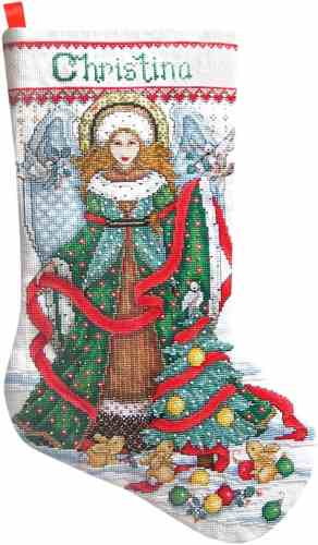 Design Works Cross Stitch Kit - Christmas Angel Stocking