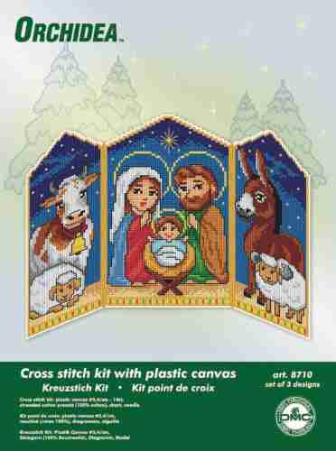 Orchidea Cross Stitch Kit - Nativity Scene, Set of 3, Christmas - 8710
