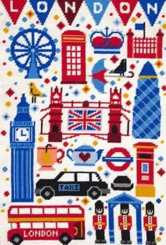 DMC Preprinted Canvas Tapestry - London Attractions C20N97