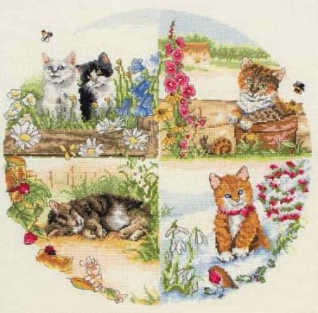 Anchor Cross Stitch Kit - Cats and Seasons PCE895