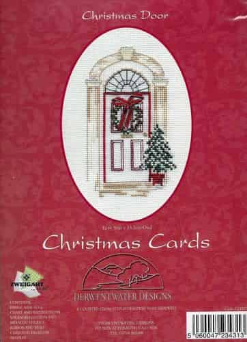 Derwentwater Designs Cross Stitch Kit - Christmas Card, Christmas Door