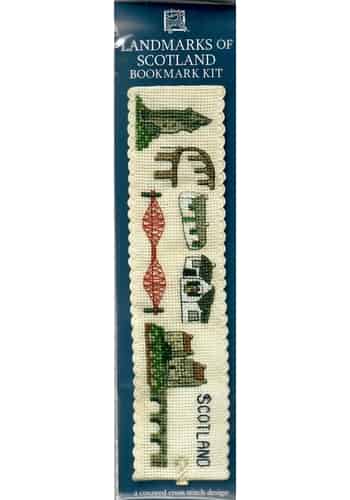 Textile Heritage Cross Stitch Kit - Bookmark - Landmarks of Scotland - Made in Scotland