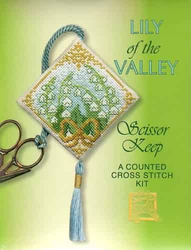 Textile Heritage Cross Stitch Kit - Scissor Keep - Lily of the Valley