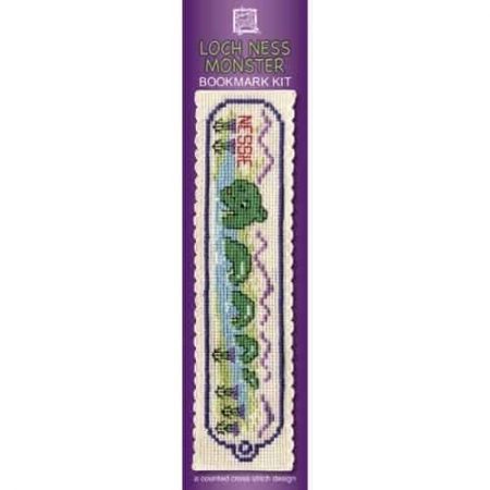 Textile Heritage Cross Stitch Kit - Bookmark - Loch Ness Monster - Made in Scotland