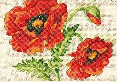 Dimensions - Counted Cross Stitch Kit - Poppy Pair - 70-65116