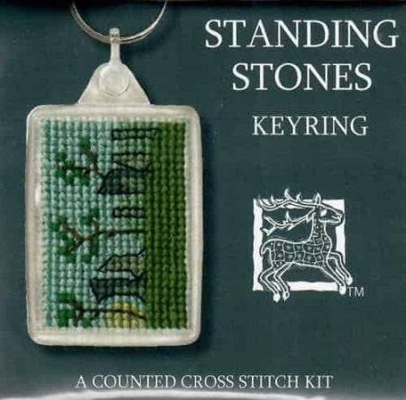Textile Heritage Cross Stitch Kit - Keyring - Standing Stones - Made in Scotland