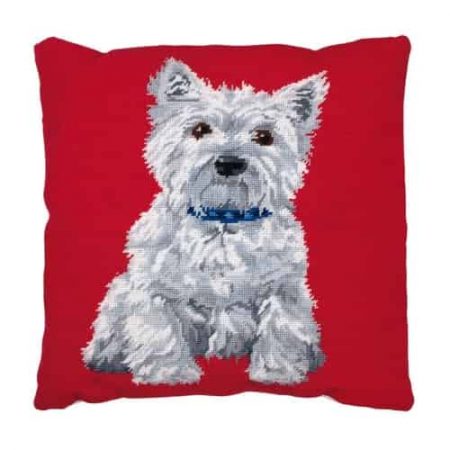 Anchor Living Cushion Front Tapestry Needlepoint Kit - Westie, Dog ALR36